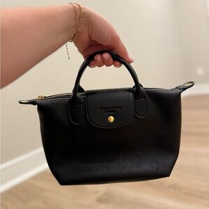 Black Crossbody Bag with top handle
